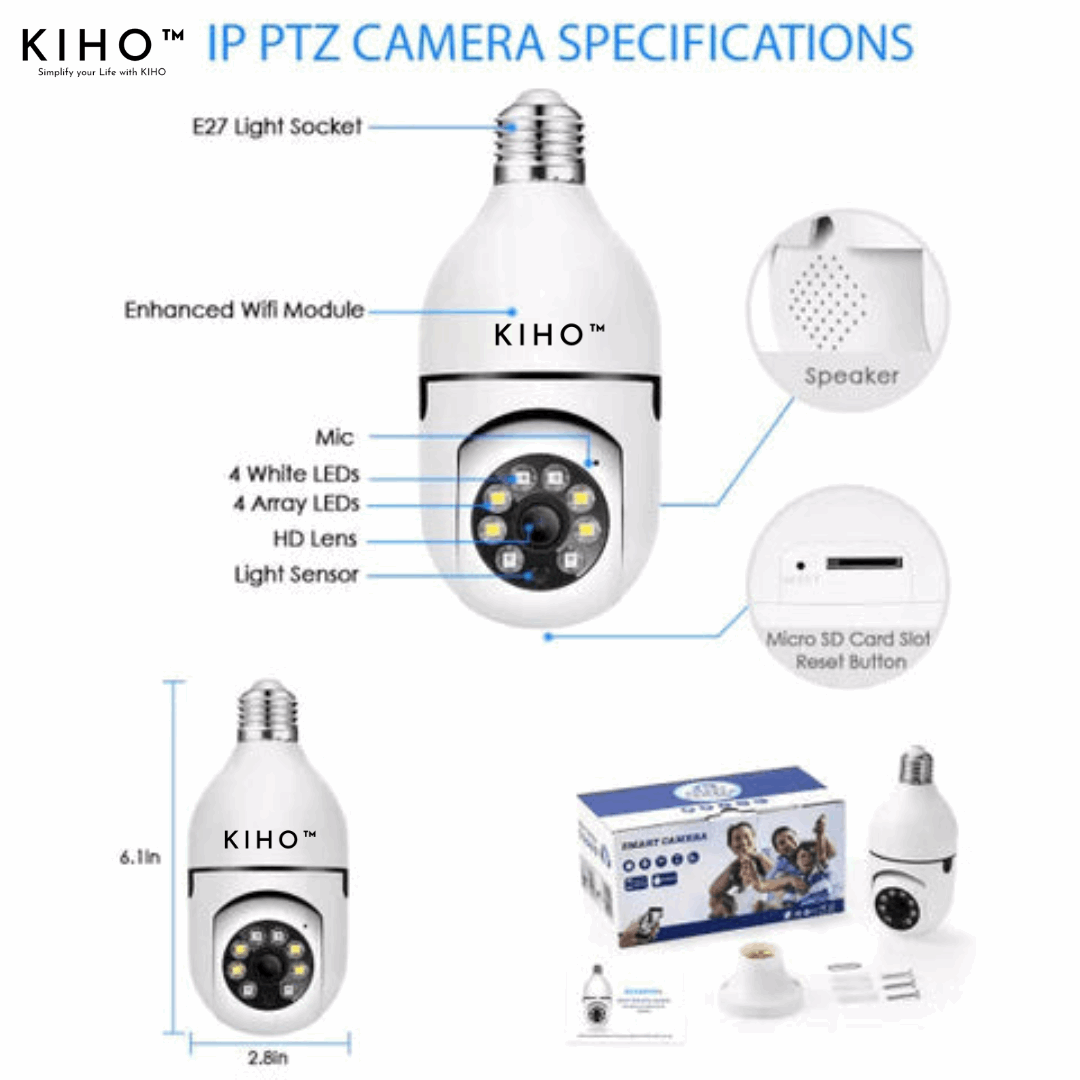 KIHO™ CCTV HD Bulb Camera